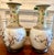 Pair of Large 23” Chinese Jingdezhen Famille Rose Porcelain Peacock Vases on Wood Stands For Sale In Richmond - Image 6 of 14