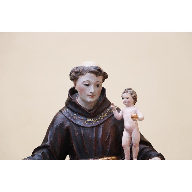 Date: 18th Century. Country: Portugal. Material: Polychrome Wood. Item condition: Some flaws and cracks along the...