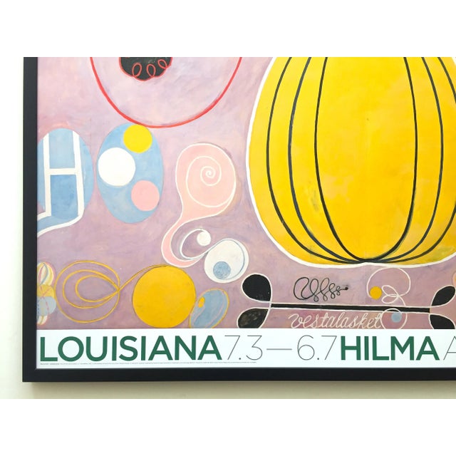 Metal Hilma Af Klint Swedish Abstract Lithograph Print Extra Large Framed Denmark Exhibition Poster " Grupp IV De Tio Storst, Nr 7, Mannaaldern " 1907 For Sale - Image 7 of 13