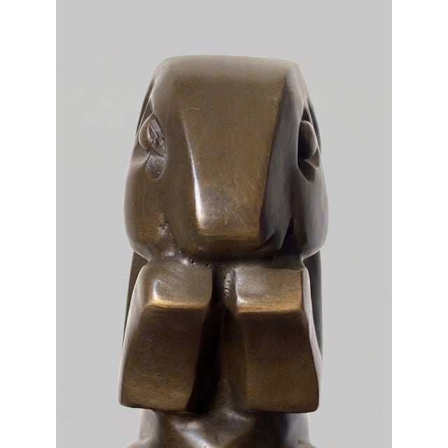Art Deco Style Patinated Bronze Rabbit Sculpture after Bizette For Sale - Image 6 of 10