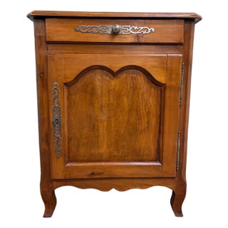 Antique French Country French Louis XV Style Petite Pedestal Confiturier Cabinet For Sale