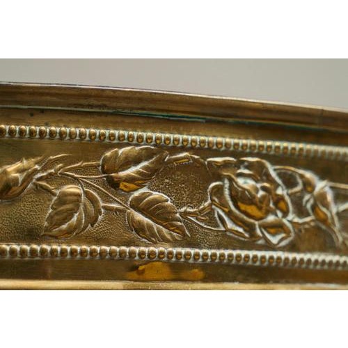 Antique Neoclassical Planter in Patinated Brass, 1800s For Sale - Image 6 of 12