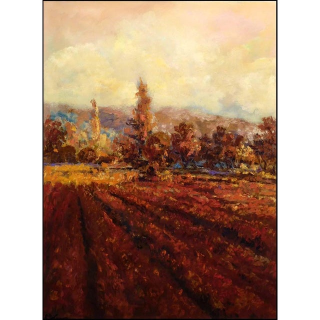 "Forenoon" Original Oil on Paper by Elio Dechino Hand Signed by the Artist Framed Size: 47" x 35" Image Size: 36" x 24"...