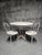 Wrought Iron Garden Table and Chairs, 1930s, Set of 5, in Good conditions. Designed 1920 to 1949
