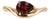 Minimalist Garnet Stacking Ring | Curved Band Garnet Ring | Teardrop Promise Ring Us 7 For Sale