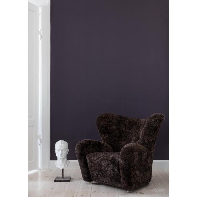 Not Yet Made - Made To Order Green Tea Sheepskin the Tired Man Lounge Chair by Lassen, Set of 4 For Sale - Image 5 of 16