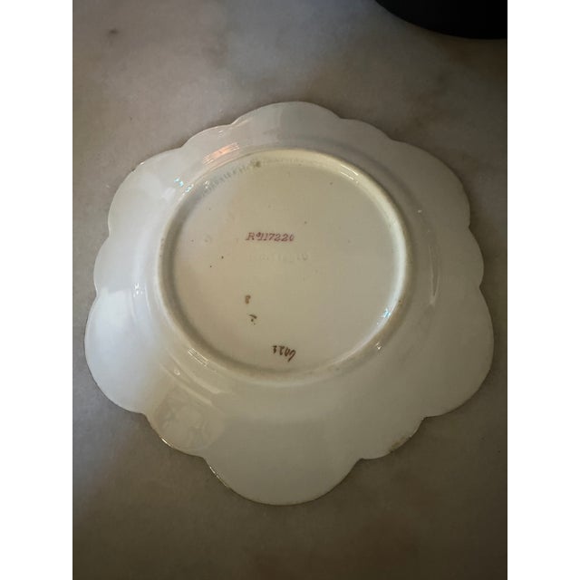 Metal Antique J. F. Wileman Daisy Shape Jungle Print Plates (Lot of 5) ca.1890 For Sale - Image 7 of 18