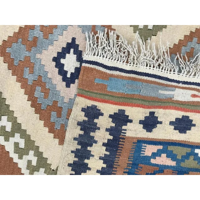 Vintage Turkish Kilim Flat Rug For Sale - Image 10 of 11