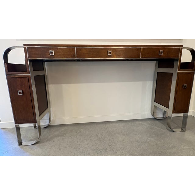 1980s French Console Table with Drawers, 1980 For Sale - Image 5 of 7