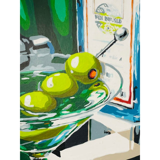 Colorful Martini & Olives Paint-by-Number Still Life For Sale - Image 4 of 11