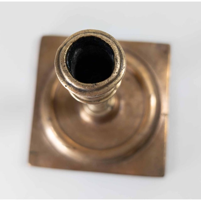Bronze 17th or 18th Century Spanish or Spanish Colonial Bronze Candlestick For Sale - Image 8 of 12