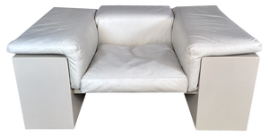 Early Edition Model Brigadier Cubist Leather Armchair by Cini Boeri for Gavina, Italy, 1972