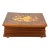 Jewelry Wooden Music Box Made in Italy With Flowers Inlaid Burl Wood Top For Sale
