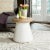 Modern Contemporary Indoor Outdoor Accent Table in Ivory For Sale - Image 3 of 5