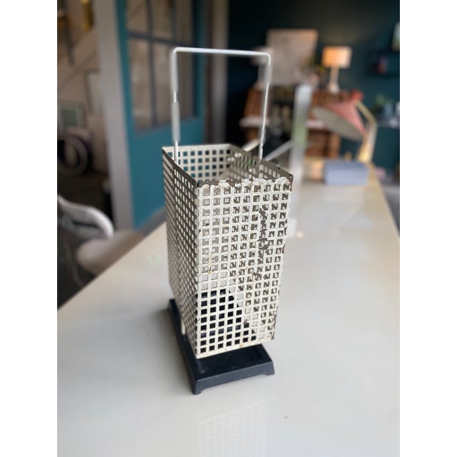 Umbrella Stand with Geometric Structure attributed to Josef Hoffmann For Sale - Image 5 of 16