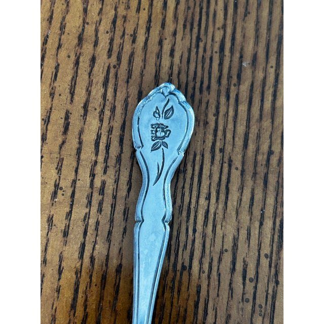 Vintage Barclay Geneve Stainless Teaspoons Pattern "Bag5" Set of 7 For Sale In Charlotte - Image 6 of 8