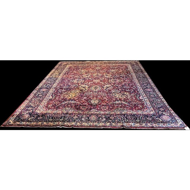 Antique Decorative Genuine Kirman Rug For Sale - Image 10 of 10