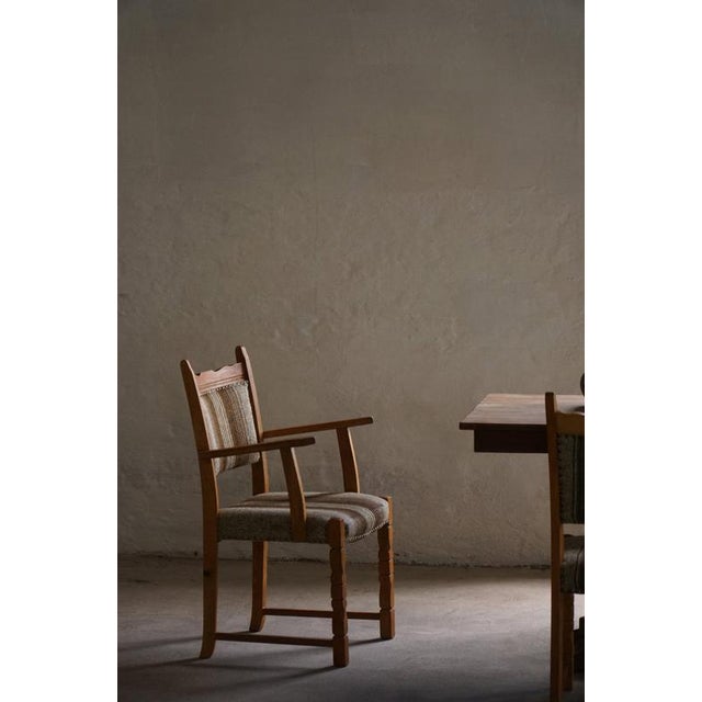 Wood Mid-Century Modern Danish Dining Chairs in Oak and Wool, 1960s, Set of 8 For Sale - Image 7 of 18
