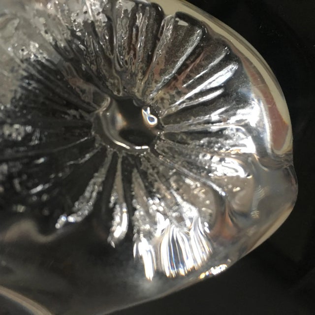 Glass Daum of France Owl Crystal Glass Paper Weight For Sale - Image 7 of 9