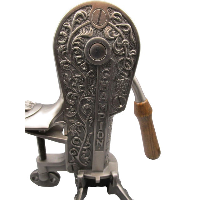 Art Deco Antique Style Champion 1897 Table Clamp Cork Screw Wine Bottle Opener Ornate Design Rogar For Sale - Image 3 of 9