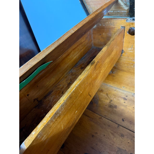Antique Wood + Iron Blanket Chest Trunk For Sale In San Francisco - Image 6 of 12