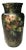 Large French Majolica Vase with Flowers Edouard Gilles, circa 1880 For Sale