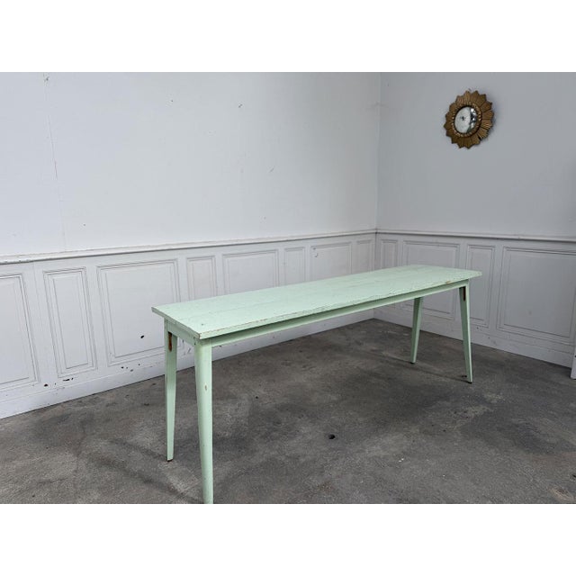 Light Green Console Table, 1950s For Sale - Image 10 of 10