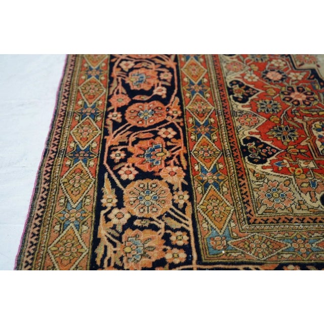Orange Antique Mohtasham Kashan Rug 4'6'' X 6'6'' For Sale - Image 8 of 10
