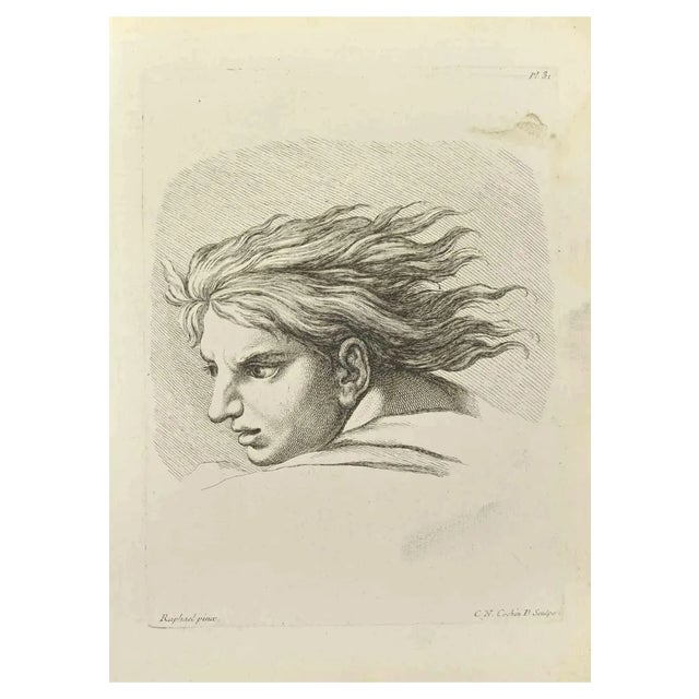 Nicholas Cochin, Portrait after Raphael, Etching, 1755 For Sale