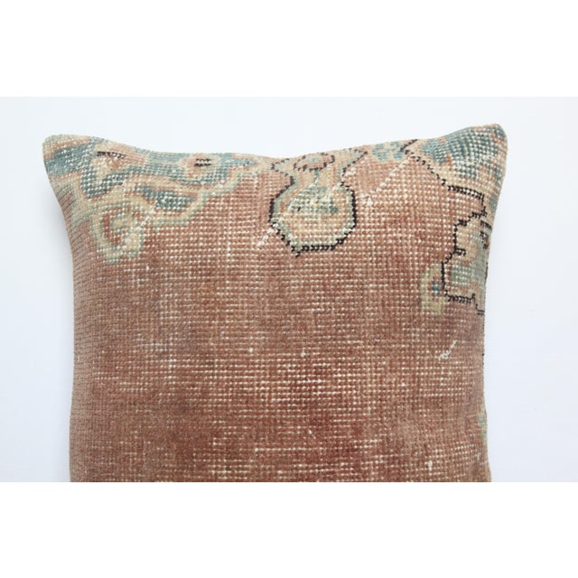 Peach Turkish Vintage Rug Pillow - 16'' X 22'' For Sale - Image 8 of 9