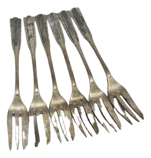 Art Deco Brass Forks by HEFRA, 1960s, Set of 6