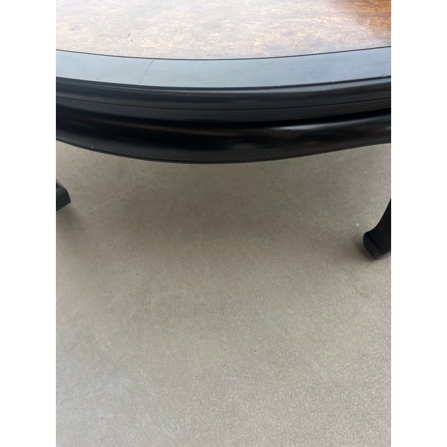 Wood Mid Century Ming Style Coffee Table With Burlwood For Sale - Image 7 of 12