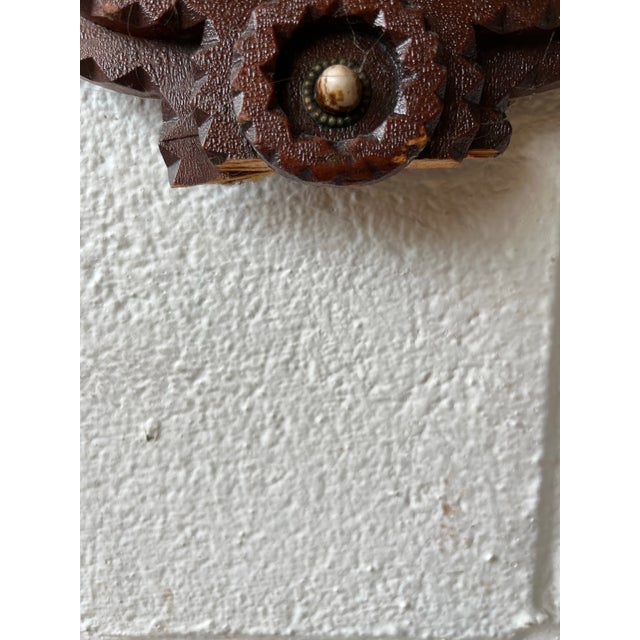 Antique Tramp Art Magazine Rack, Wood, Folk Art Style For Sale - Image 9 of 9