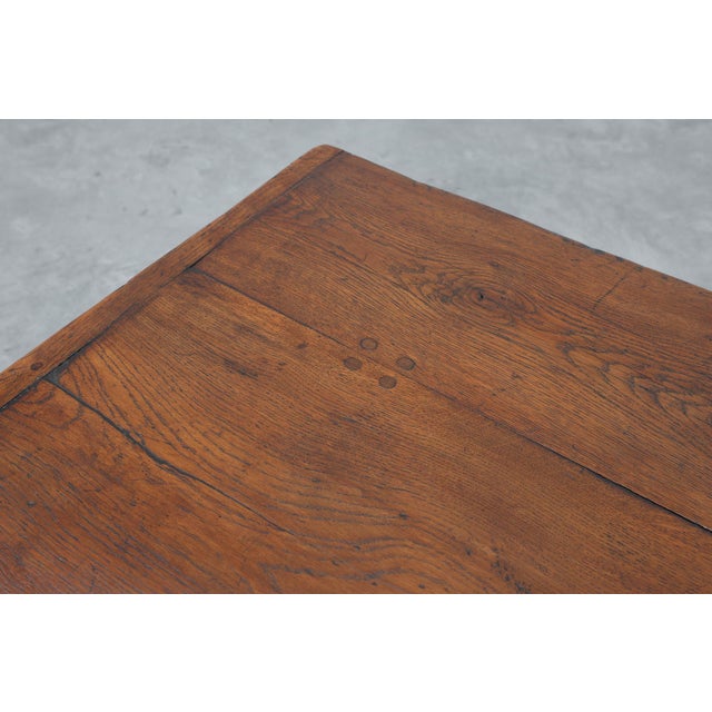 Large French Renaissance Revival Oak Refectory Dining Table, 1880 For Sale - Image 13 of 15
