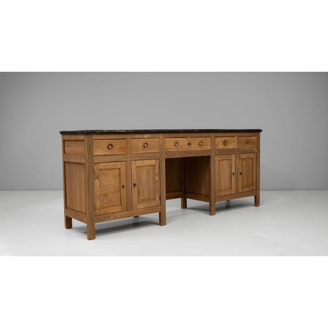 Wood 1900s French Provincial Wooden Buffet with Drawers and Cabinet Storage For Sale - Image 7 of 18