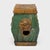 This low, ceramic garden drum is drip glazed in the manner of ancient Chinese sancai ware, cloaked in luminous shades of...
