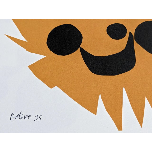 Maurice Estève (1904-2001)-Abstraction, 1995. Beautiful Original Serigraph in limited edition printed in direct tones on...