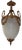 Antique French Louis XVI Style Glass and Bronze Pendant Lamp, 1890s For Sale