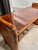 Mid 20th Century Paul Frankl Styled Stacked Rattan Bamboo Desk. Vintage, Refurbished, Mahogany Desk or Entry Table. For Sale - Image 5 of 9