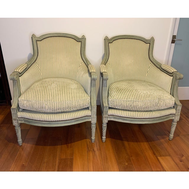 Pair of Dennis and Leen, Montalembert Chairs feature graceful proportions and a composed silhouette inspired by classic...