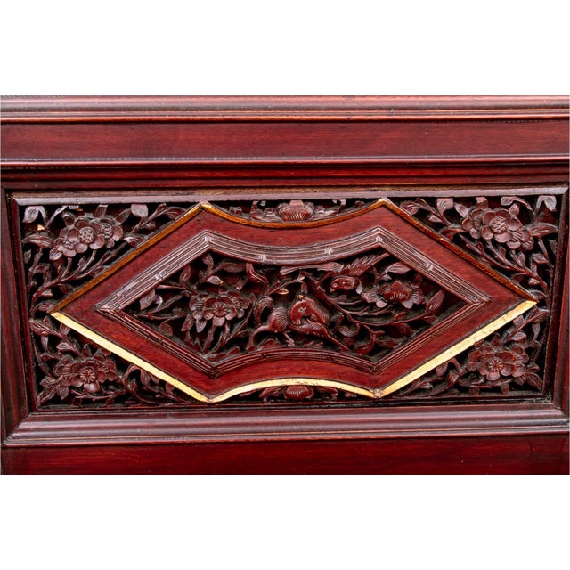 19th Century Carved Chinese Wedding Cabinet For Sale - Image 11 of 18