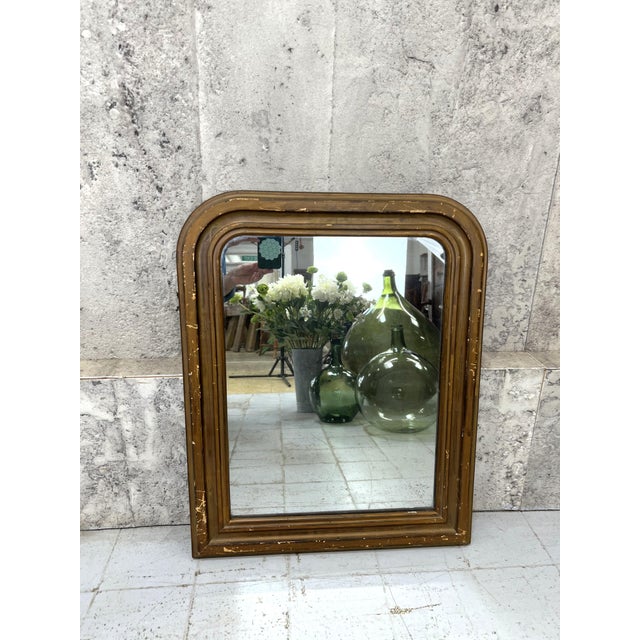 Louis Philippe High Painted Frame Mirror, 1920s For Sale - Image 3 of 9