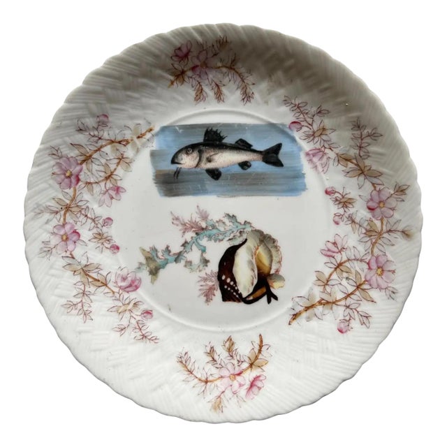 Austrian Fish and Shell Plate For Sale