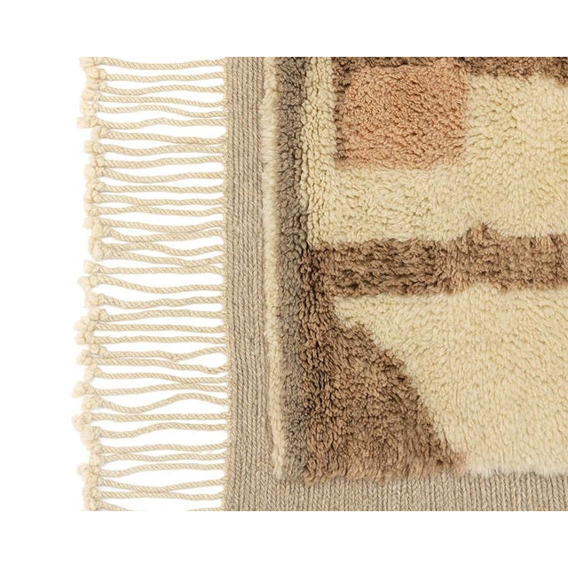 Oversize Hand-Knotted Moroccan Wool Rug | 13'9" X 10' | One of a Kind For Sale - Image 4 of 8
