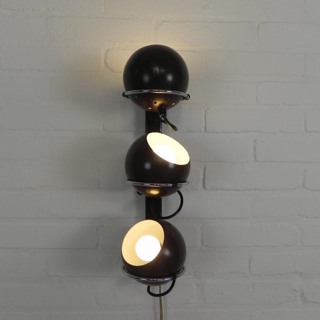 Wall Lamp with 3 Globes from Gepo, 1960s For Sale - Image 4 of 18