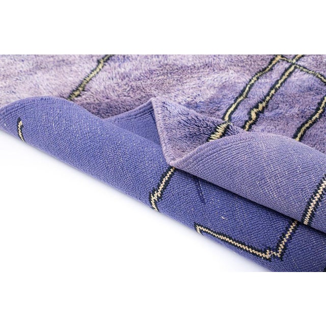 Textile Hand-Knotted Moroccan Wool Rug | 10'2" X 7'0" | One of a Kind For Sale - Image 7 of 8