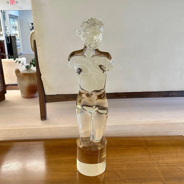'Venus De Milo' Nude Murano Glass Sculpture / Statue, Italian Mid-Century Modern A solid murano glass sculpture of a...