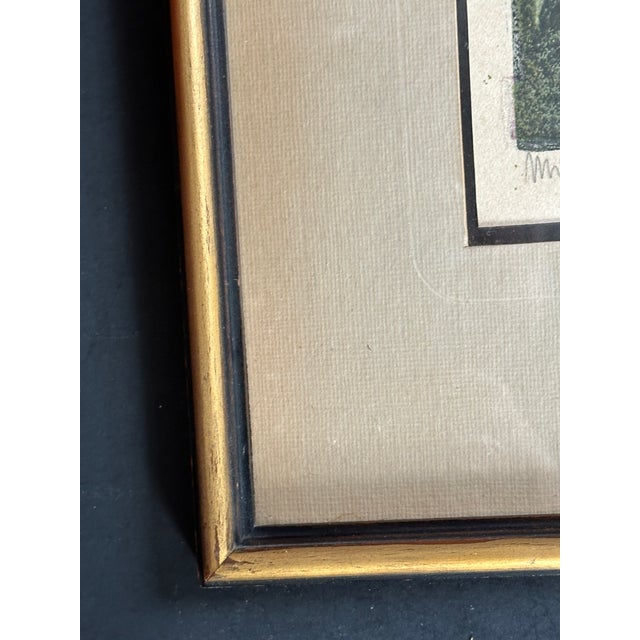 Vintage Framed Early 20th Century Landscape Woodblock Print For Sale - Image 9 of 14