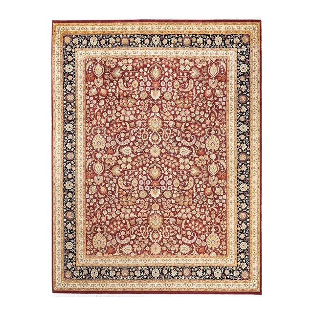 Mogul, One-of-a-Kind Hand-Knotted Area Rug in Red, 8' 2" x 10' 5" For Sale