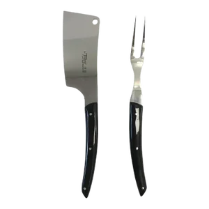 French, Fromage Cheese Steel Knife and Fork Cutlery Service - Set of 2